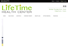 Tablet Screenshot of lifetimehealthcenter.com